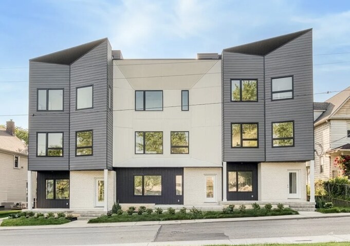 Completed modern multifamily building on West 74th Street